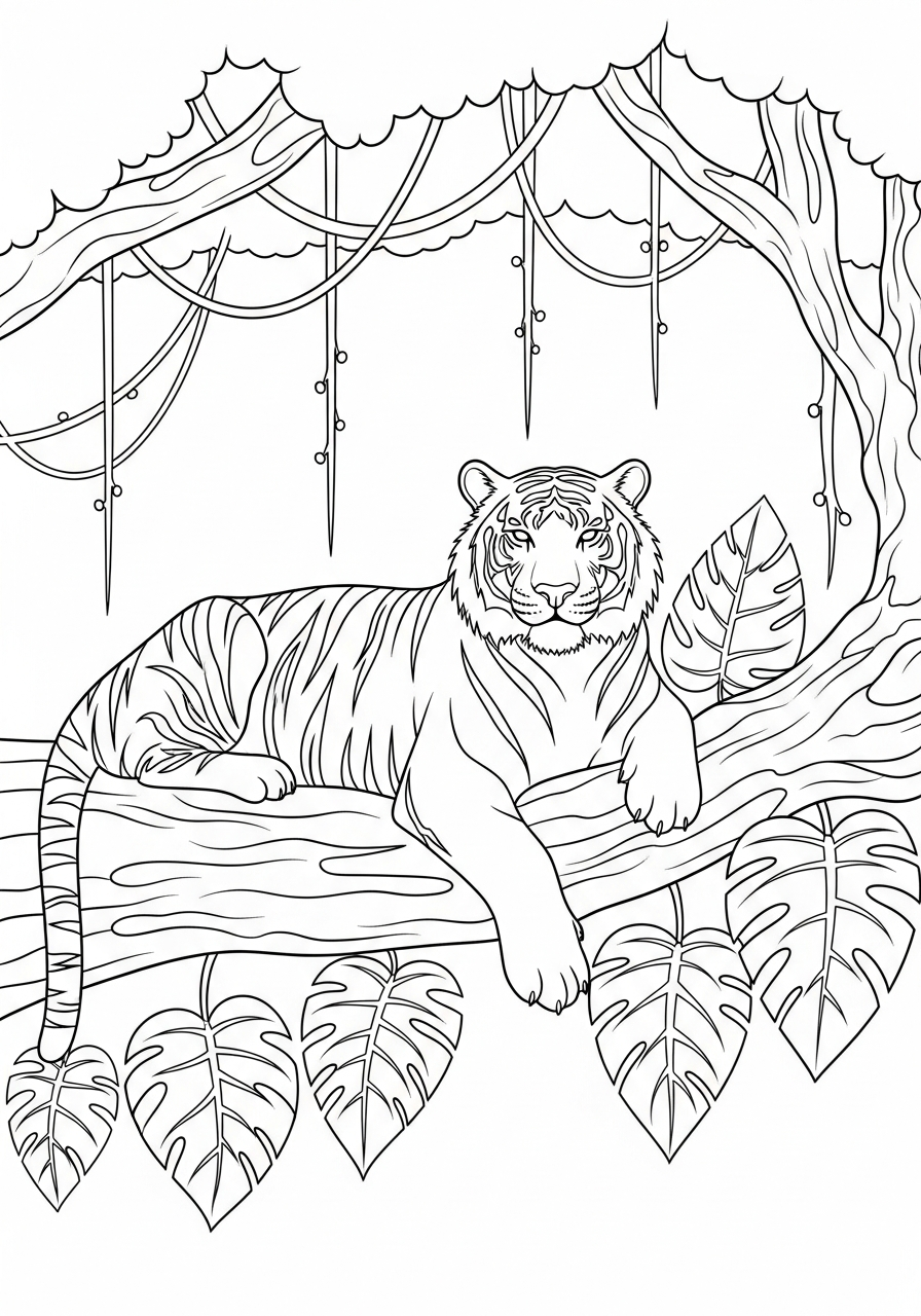 Jungle Coloring Pages 3 adult coloring pages Jungle