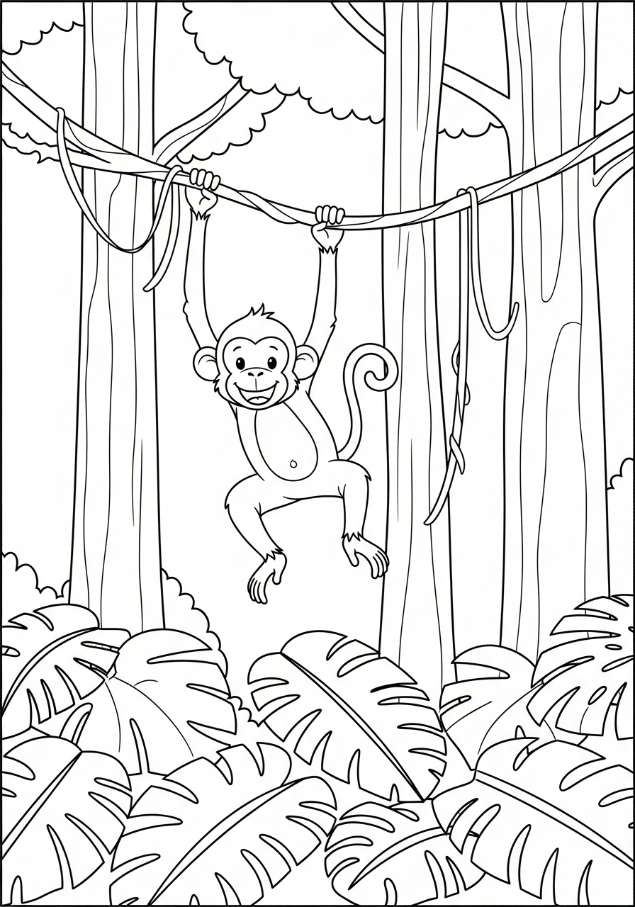 Jungle Coloring Pages 5 Jungle coloring pages to print