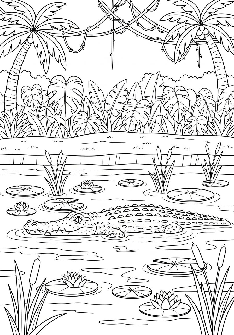 Jungle Coloring Pages 7 detailed Jungle coloring pages for adults
