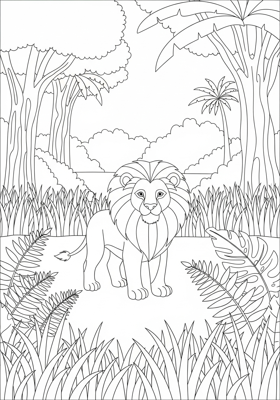 Jungle Coloring Pages 8 cute Jungle coloring pages 1
