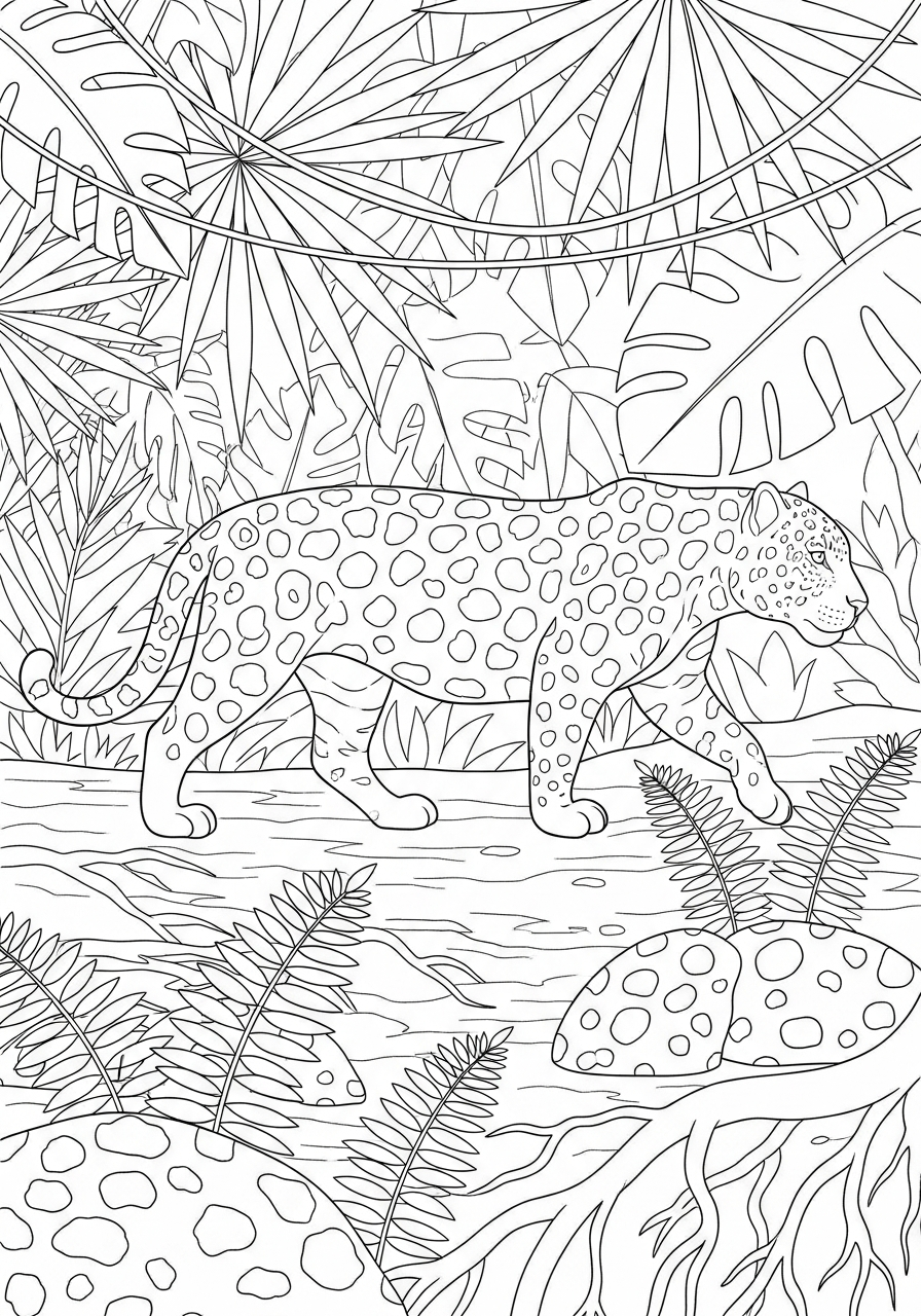 Jungle Coloring Pages 9 adult Jungle coloring pages