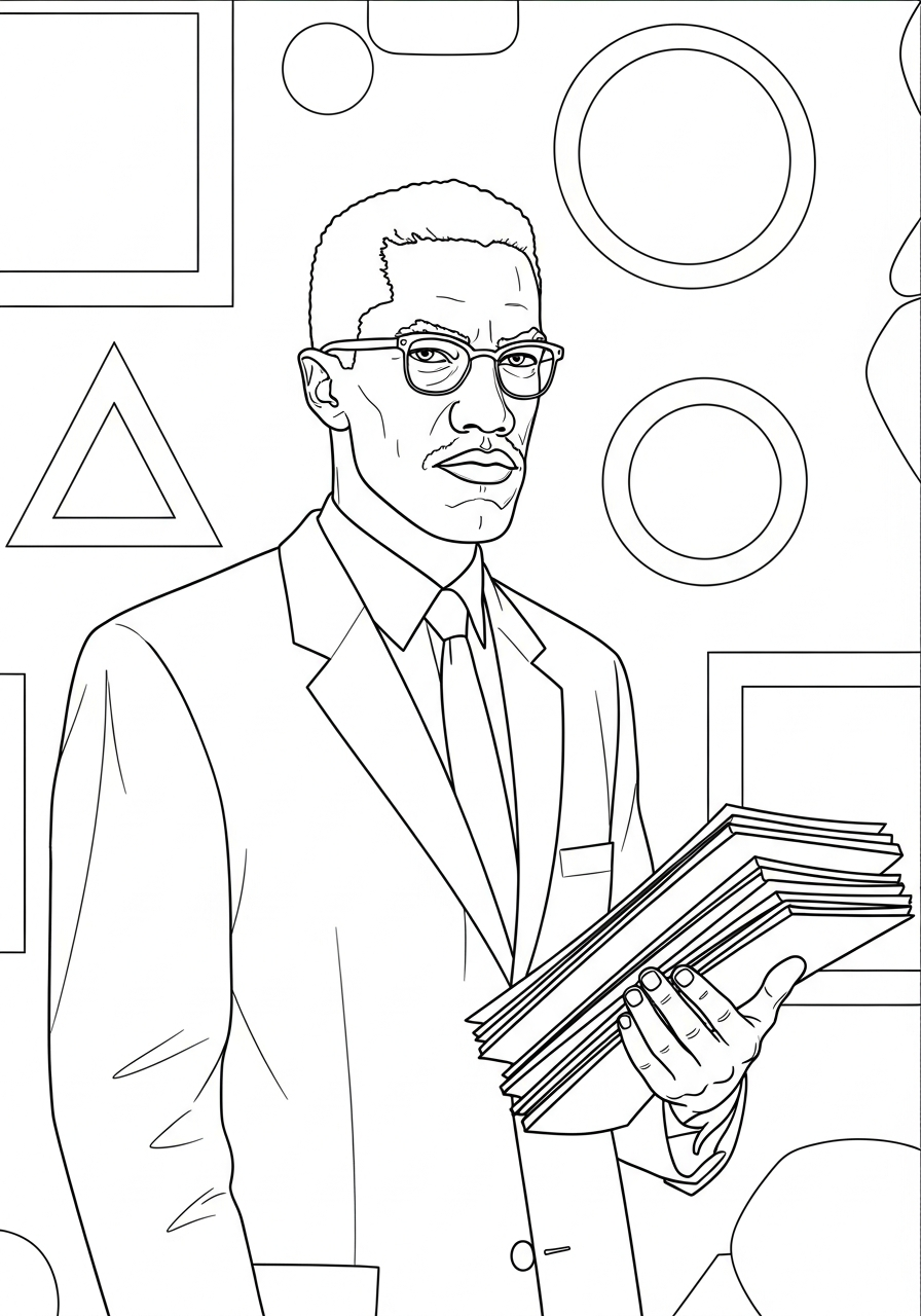 free coloring pages Malcolm X