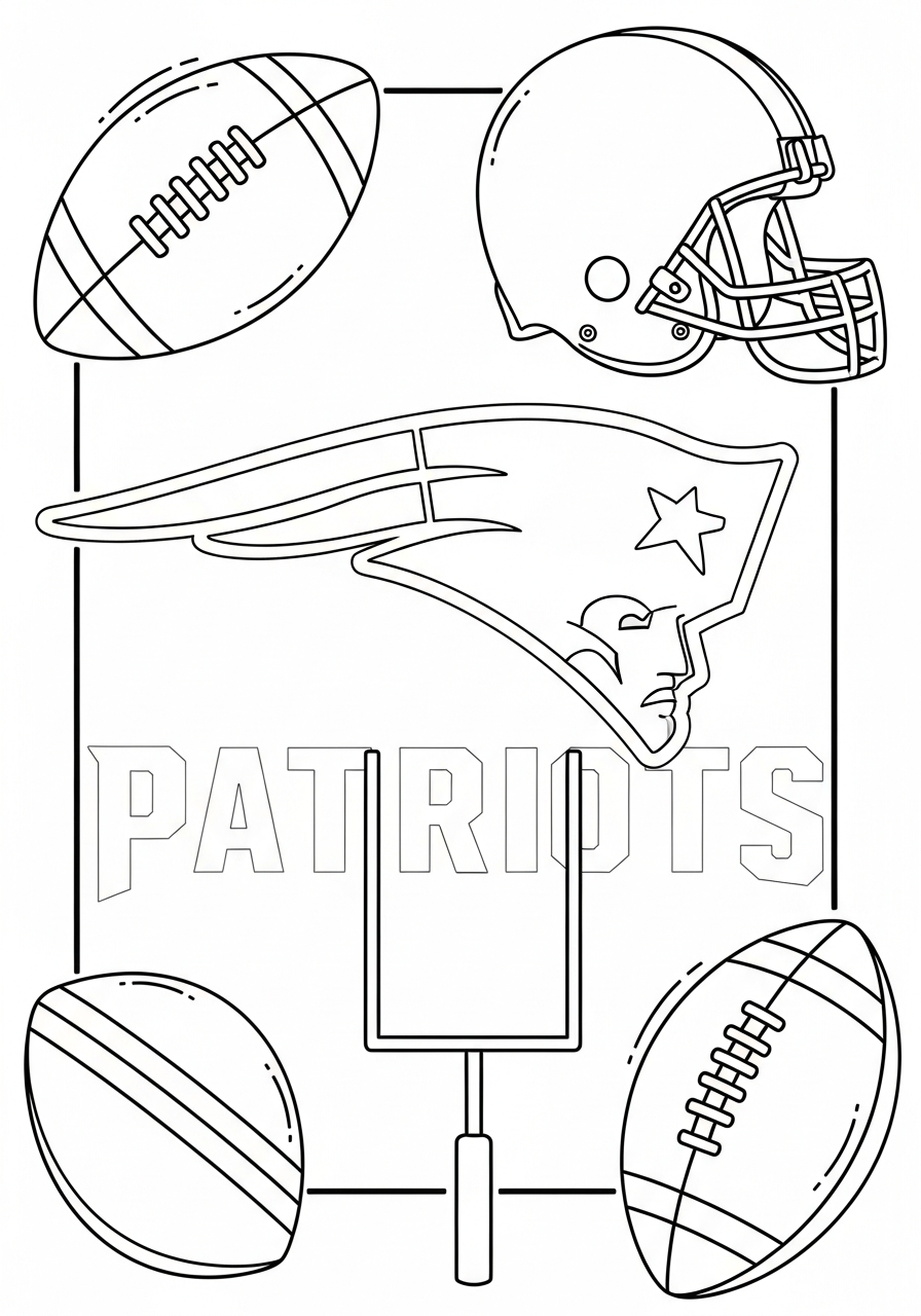 coloring pages New England Patriots