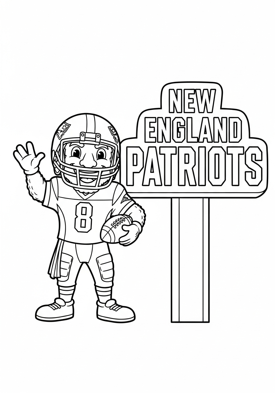 New England Patriots coloring book pages 1