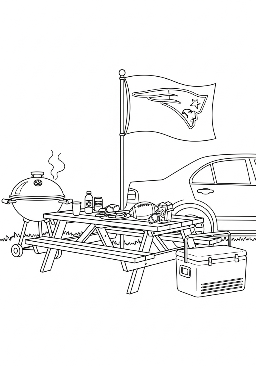 preschool New England Patriots coloring pages