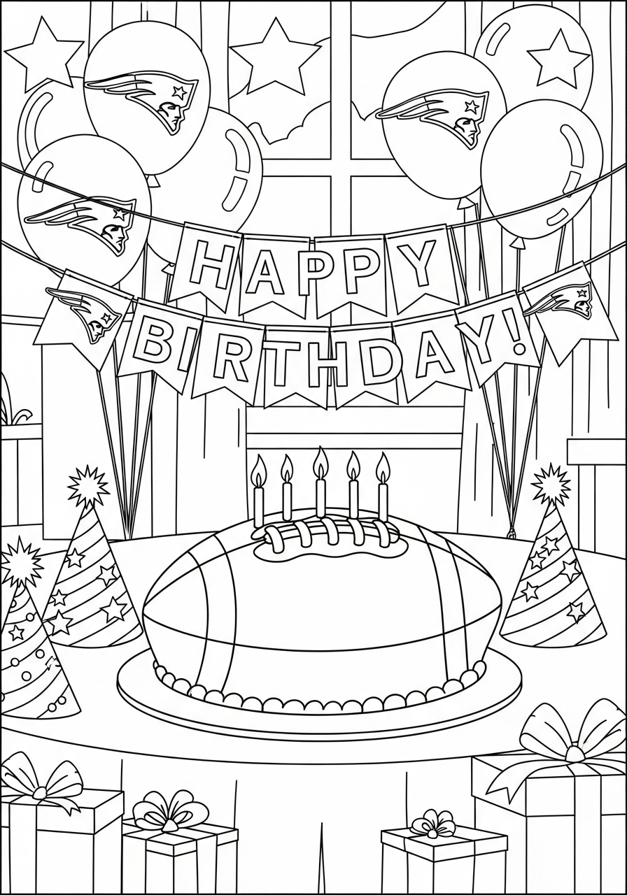 New England Patriots coloring pages for adults