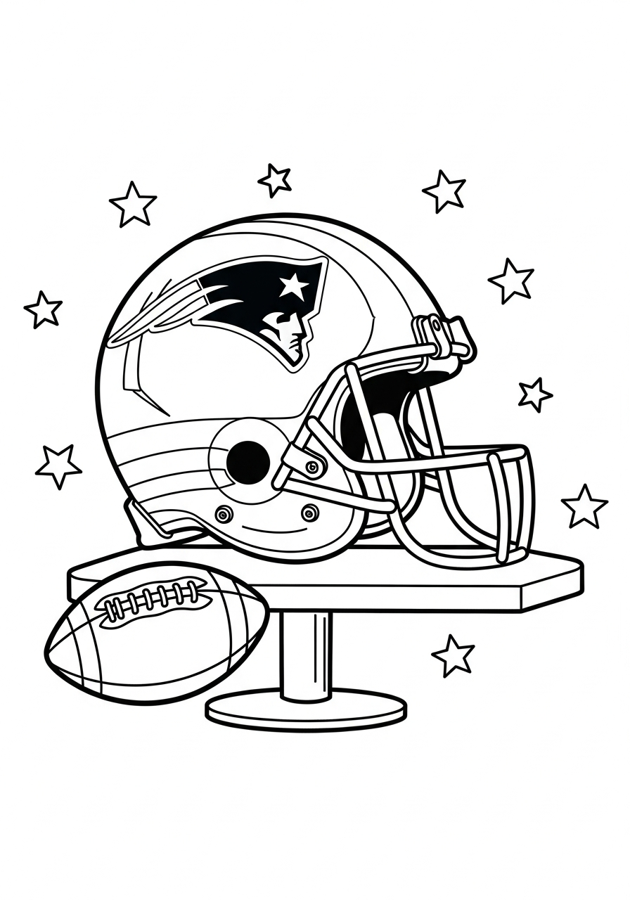 New England Patriots coloring pages for preschoolers