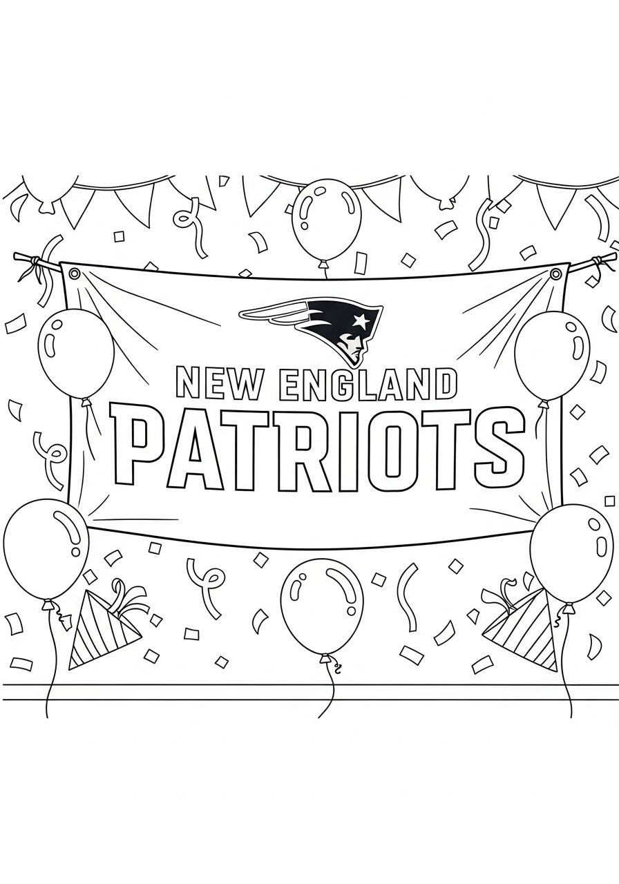coloring New England Patriots pages