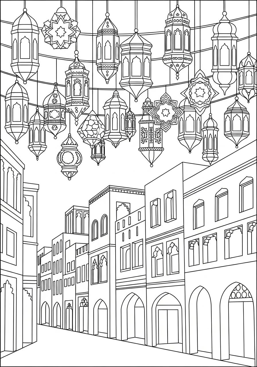 free adult Ramadan coloring pages 1