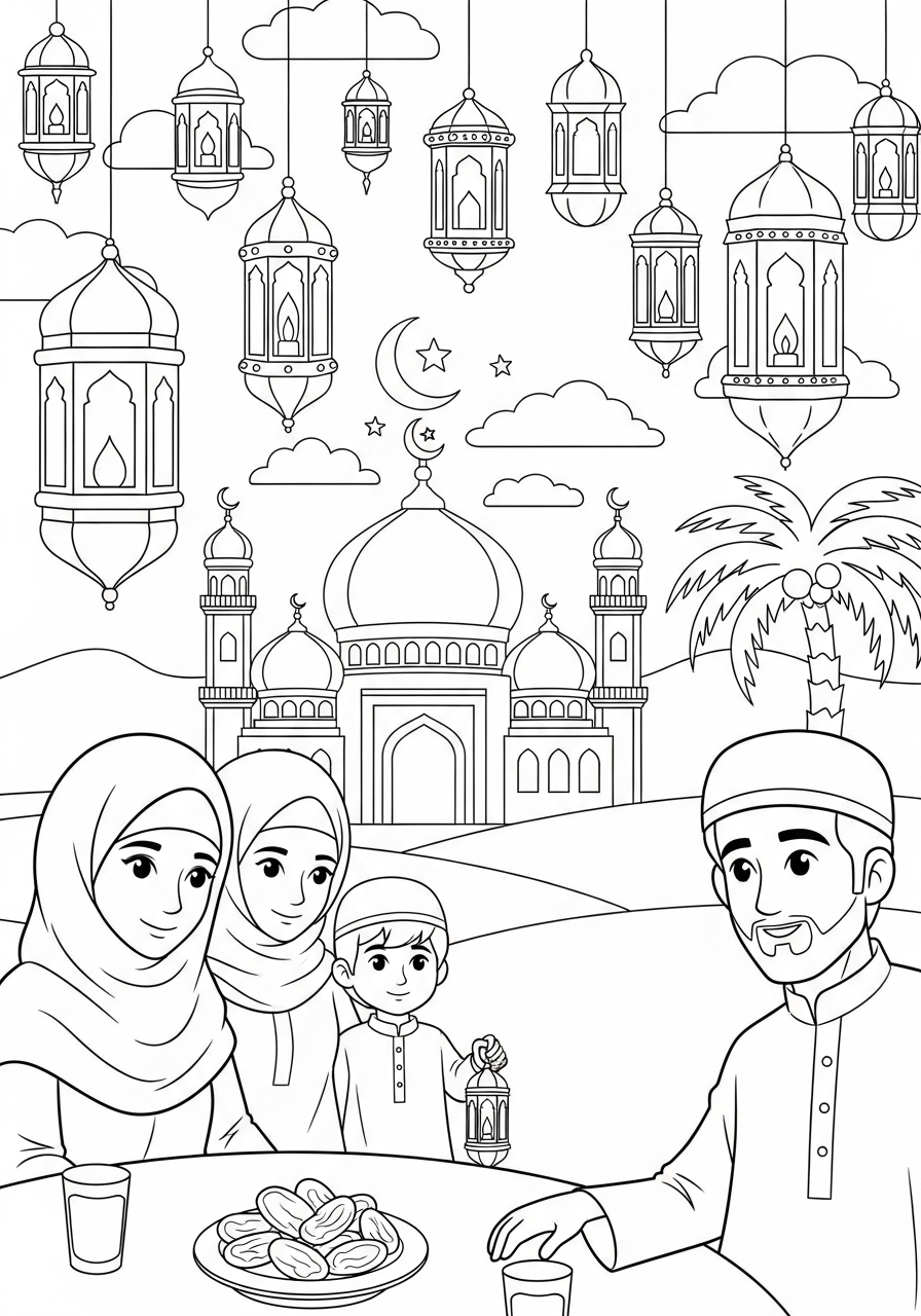 Ramadan coloring pages printable