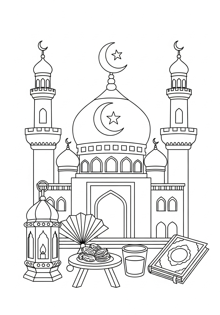 adult coloring pages Ramadan