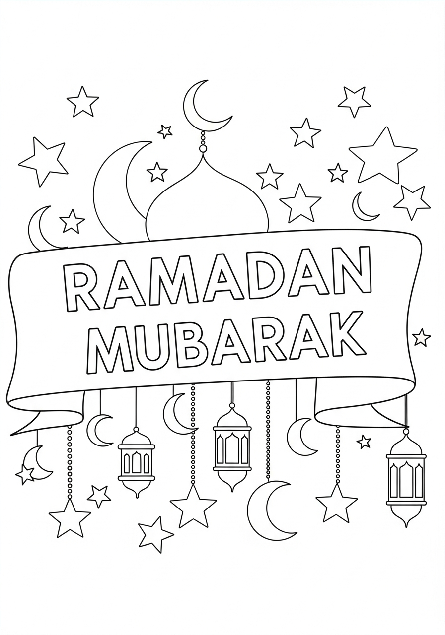 kids Ramadan coloring pages 1