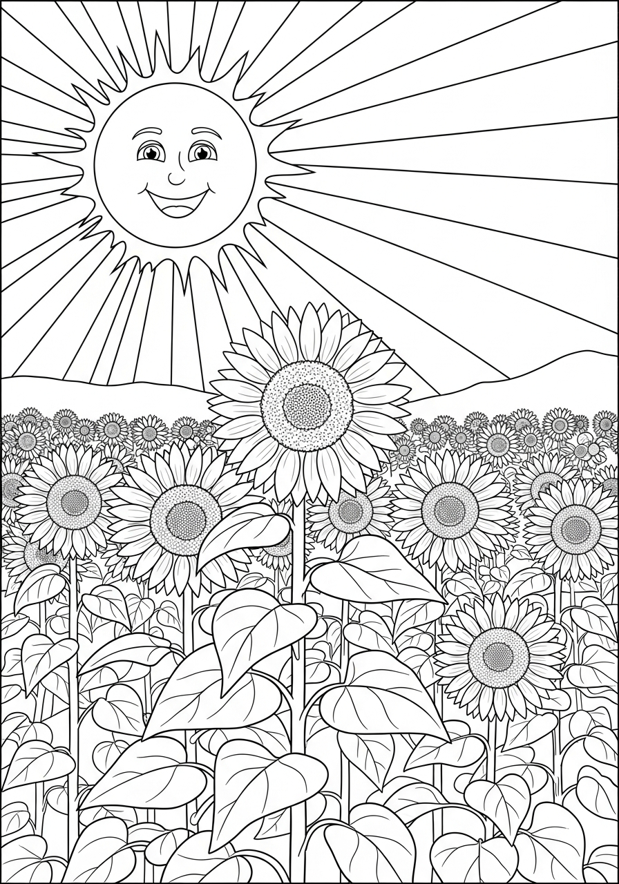 adult coloring pages Sun