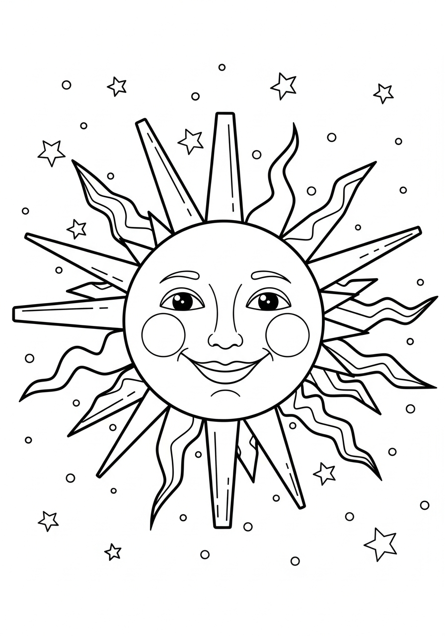 free printable coloring pages Sun 2