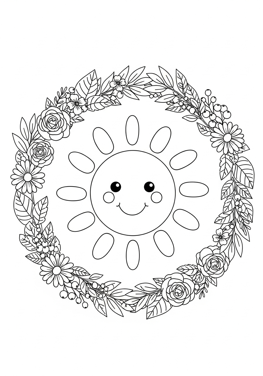 cute coloring pages Sun
