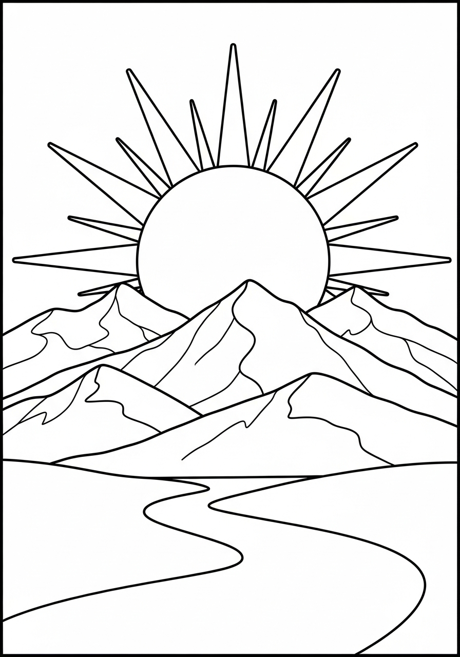 Sun printable coloring pages