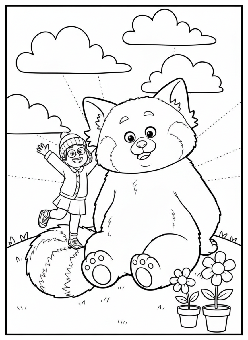 Turning Red Coloring Pages 20 Turning Red coloring pages
