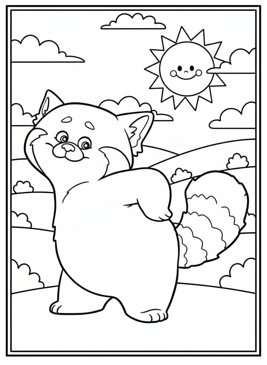Turning Red Coloring Pages 10 merry Turning Red coloring pages