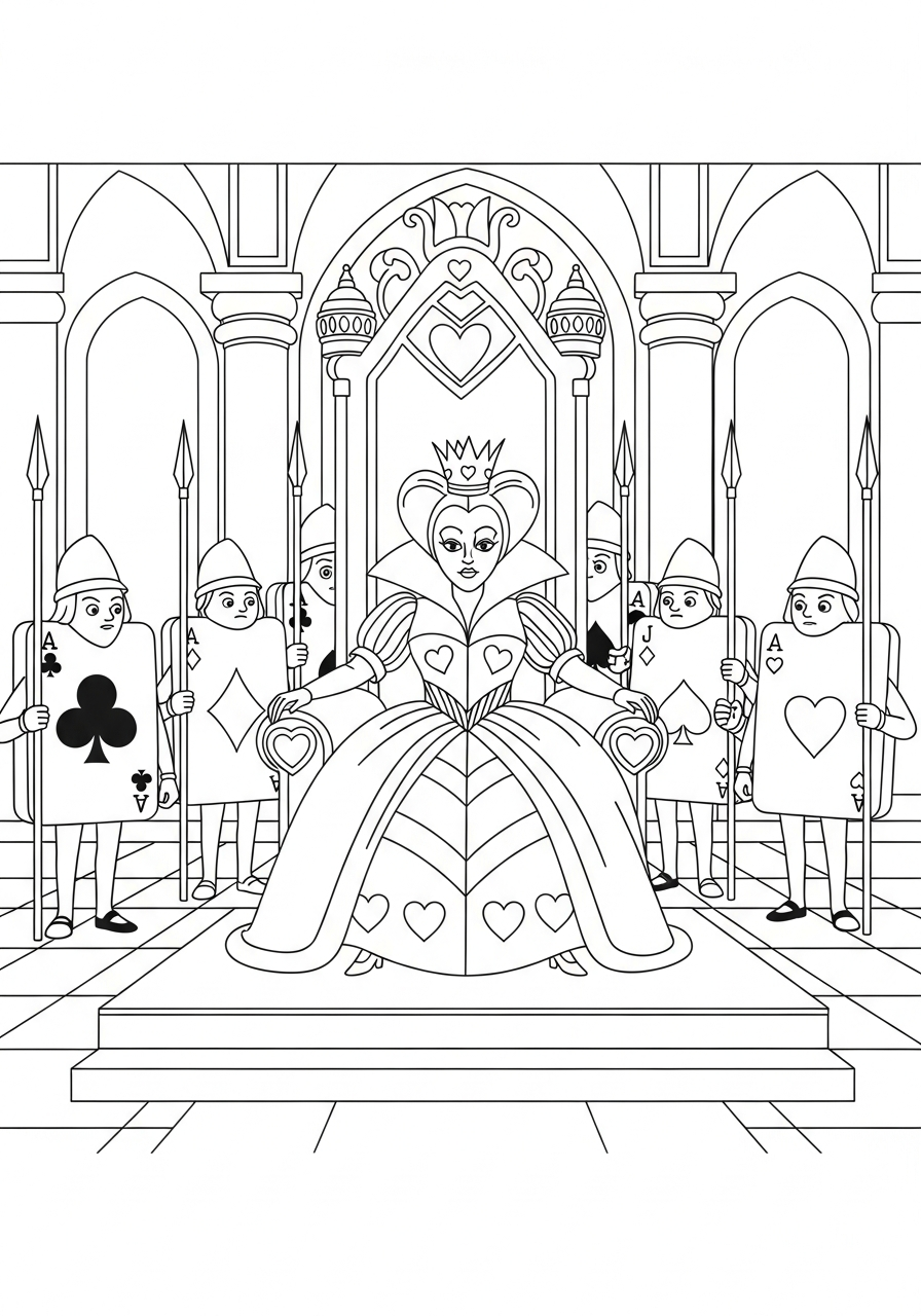 Alice in Wonderland coloring pages 1