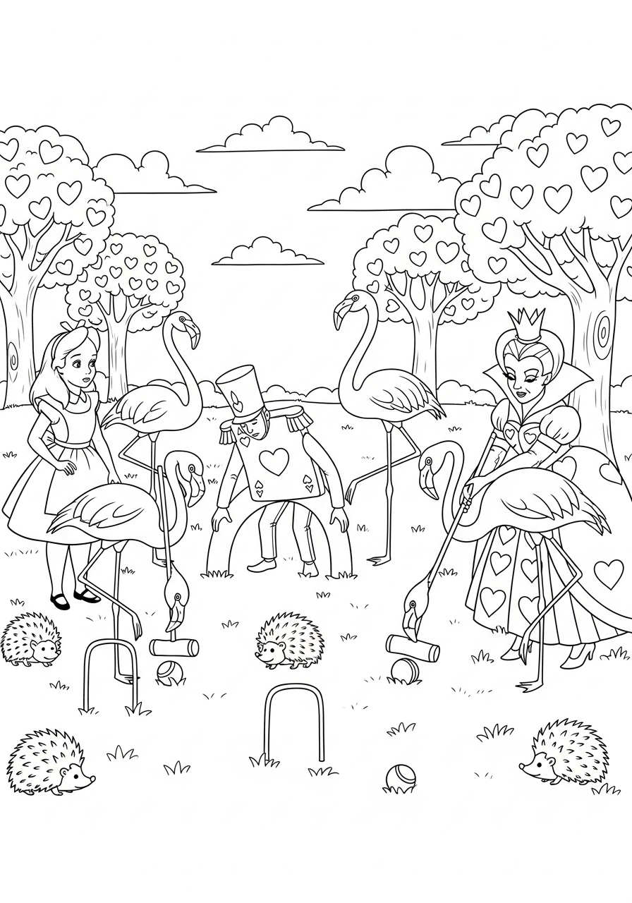 free printable coloring pages Alice in Wonderland