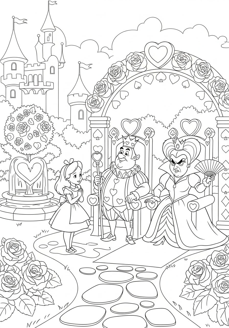 Alice in Wonderland coloring pages 2