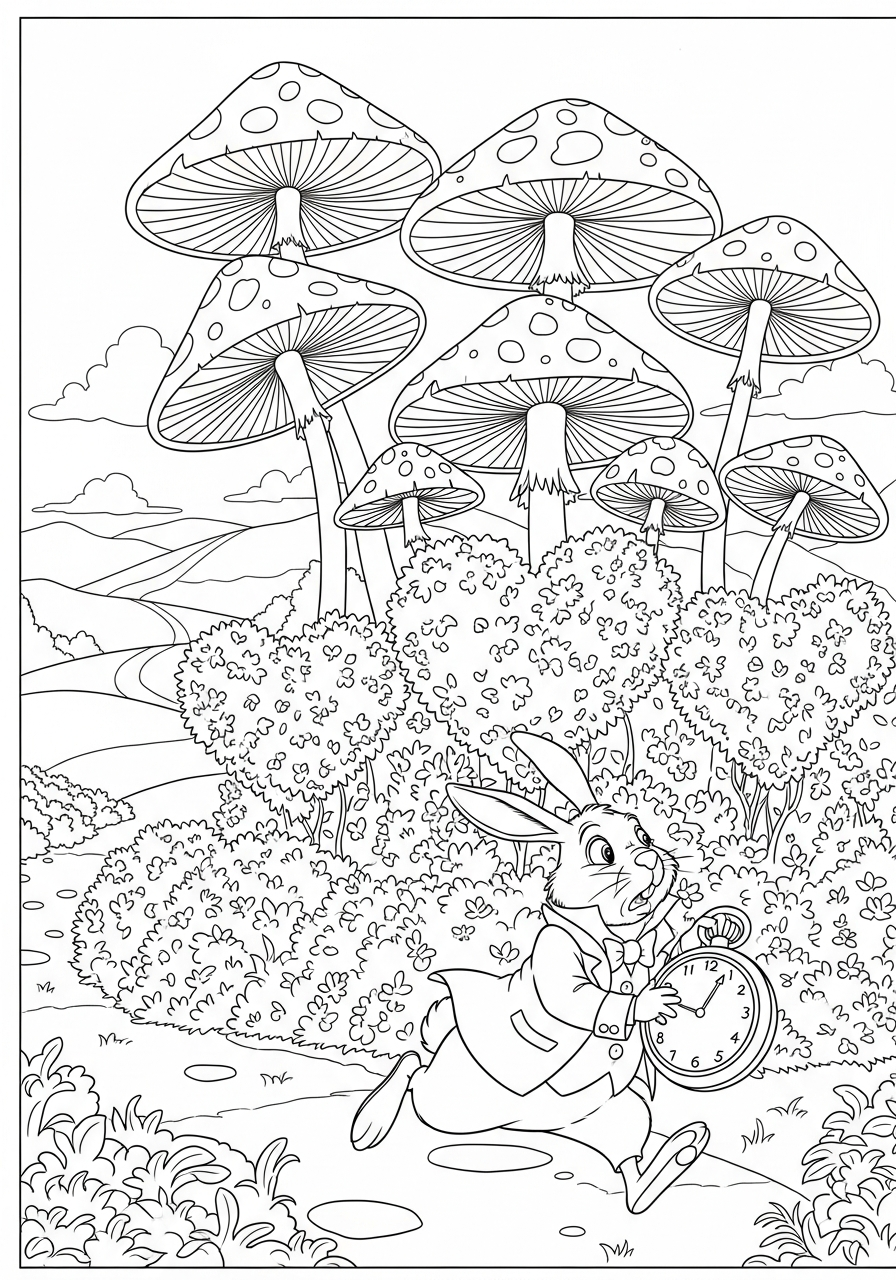 Alice in Wonderland coloring pages