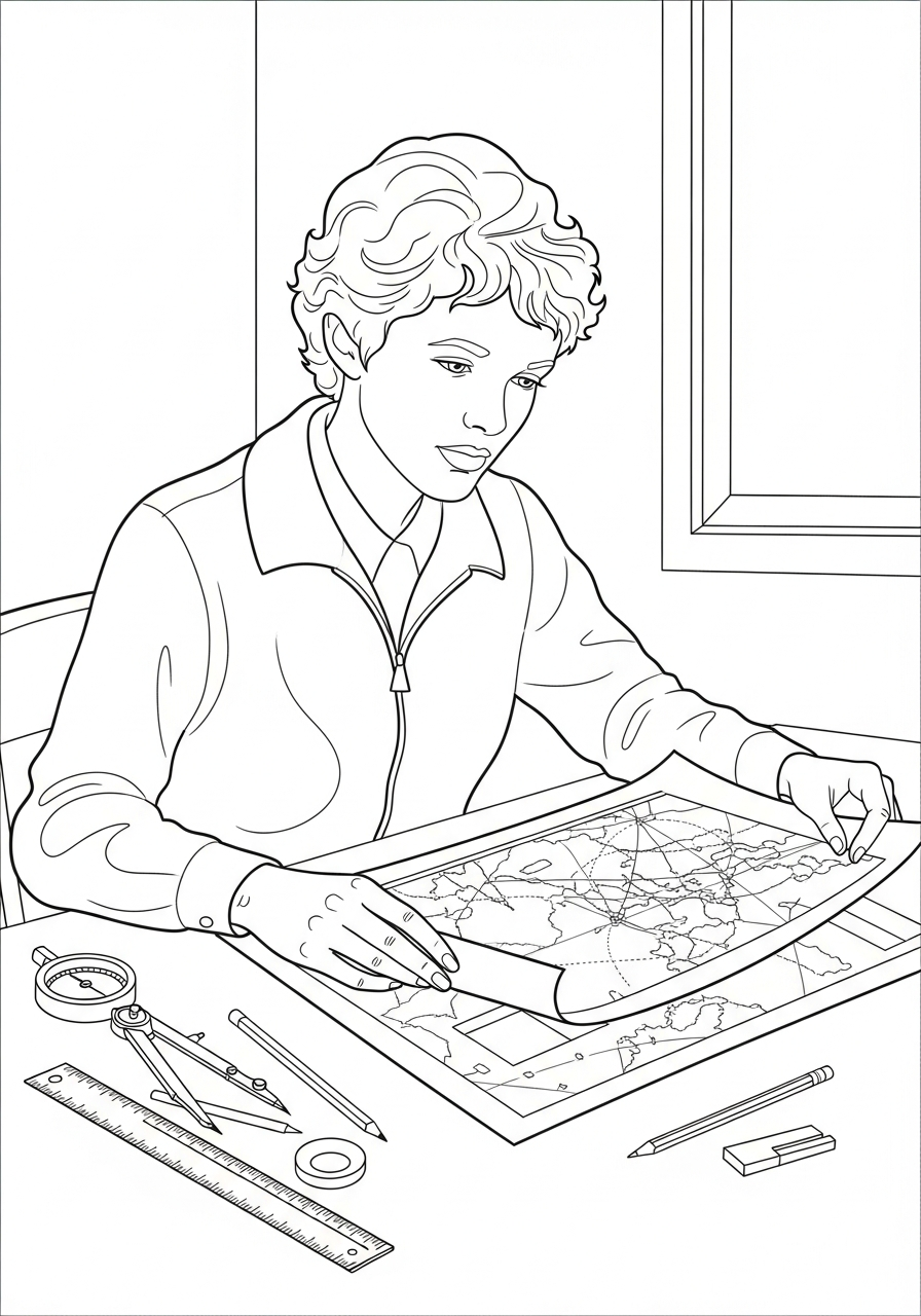 free printable Amelia Earhart coloring pages