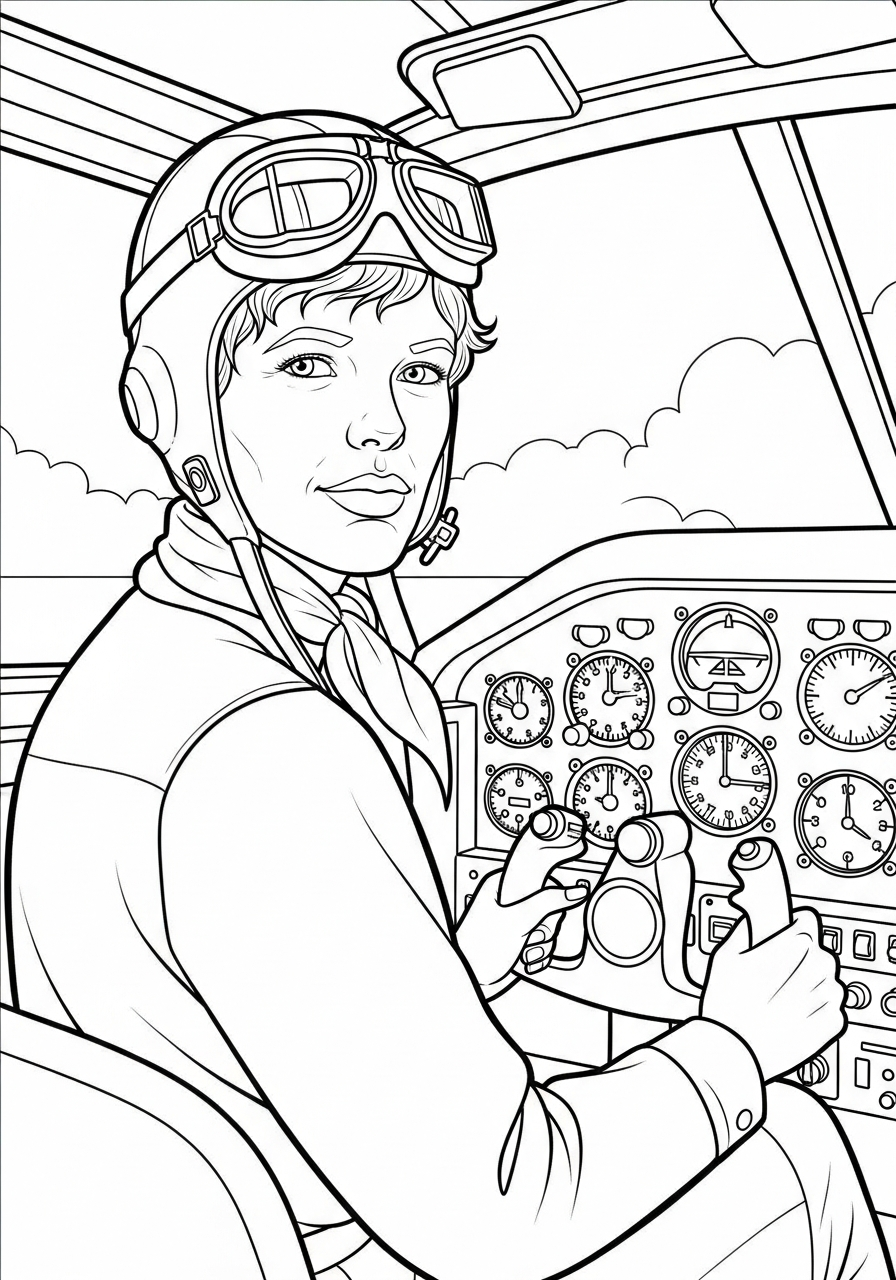 grinch cute Amelia Earhart coloring pages