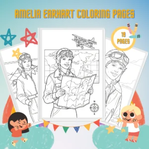 Amelia Earhart Coloring Pages thumbnail