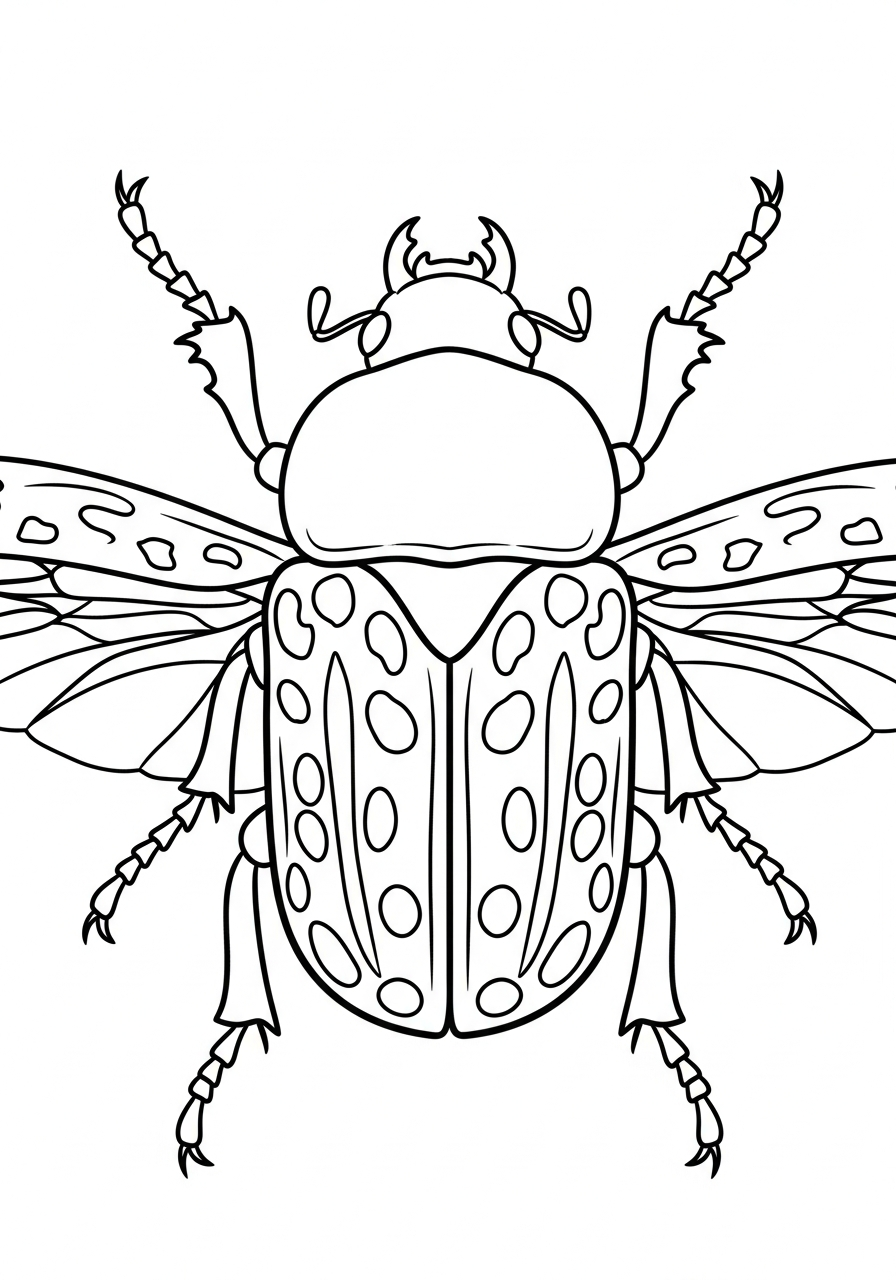 Beetle adult coloring pages