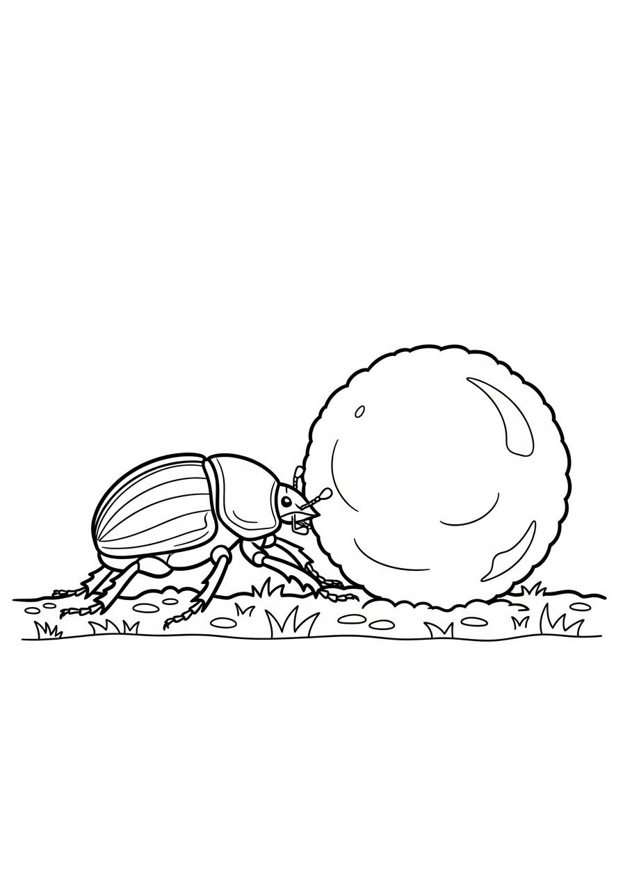 preschool Beetle coloring pages