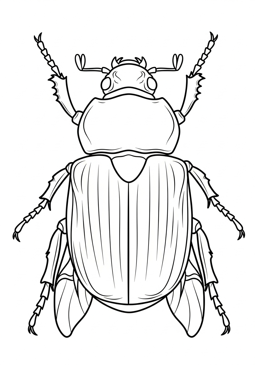 cute Beetle coloring pages 1
