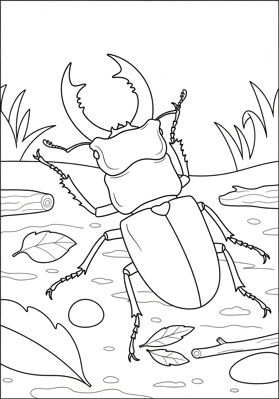 free printable Beetle coloring pages