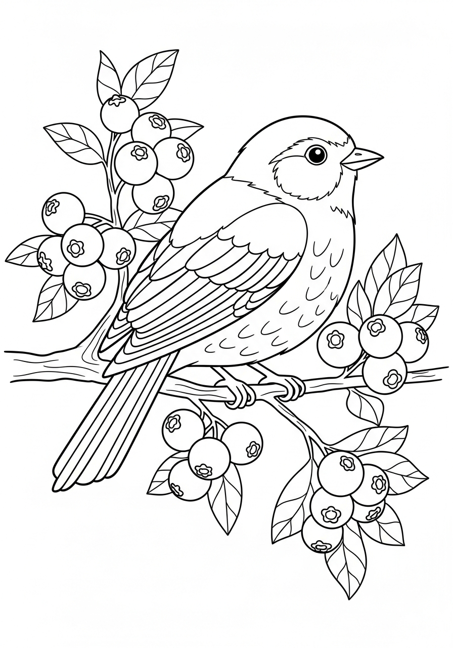 Blueberry coloring pages printable