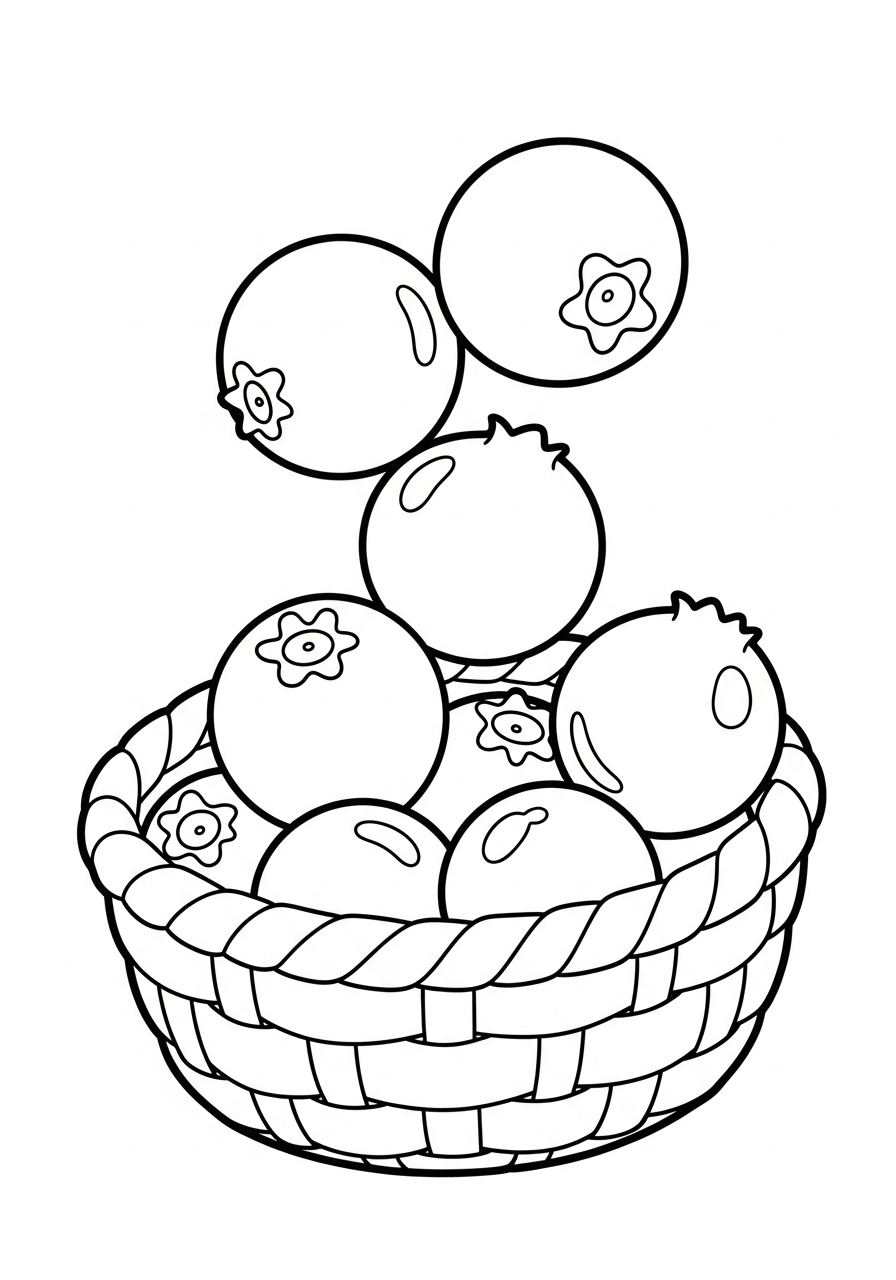 Blueberry coloring pages to print