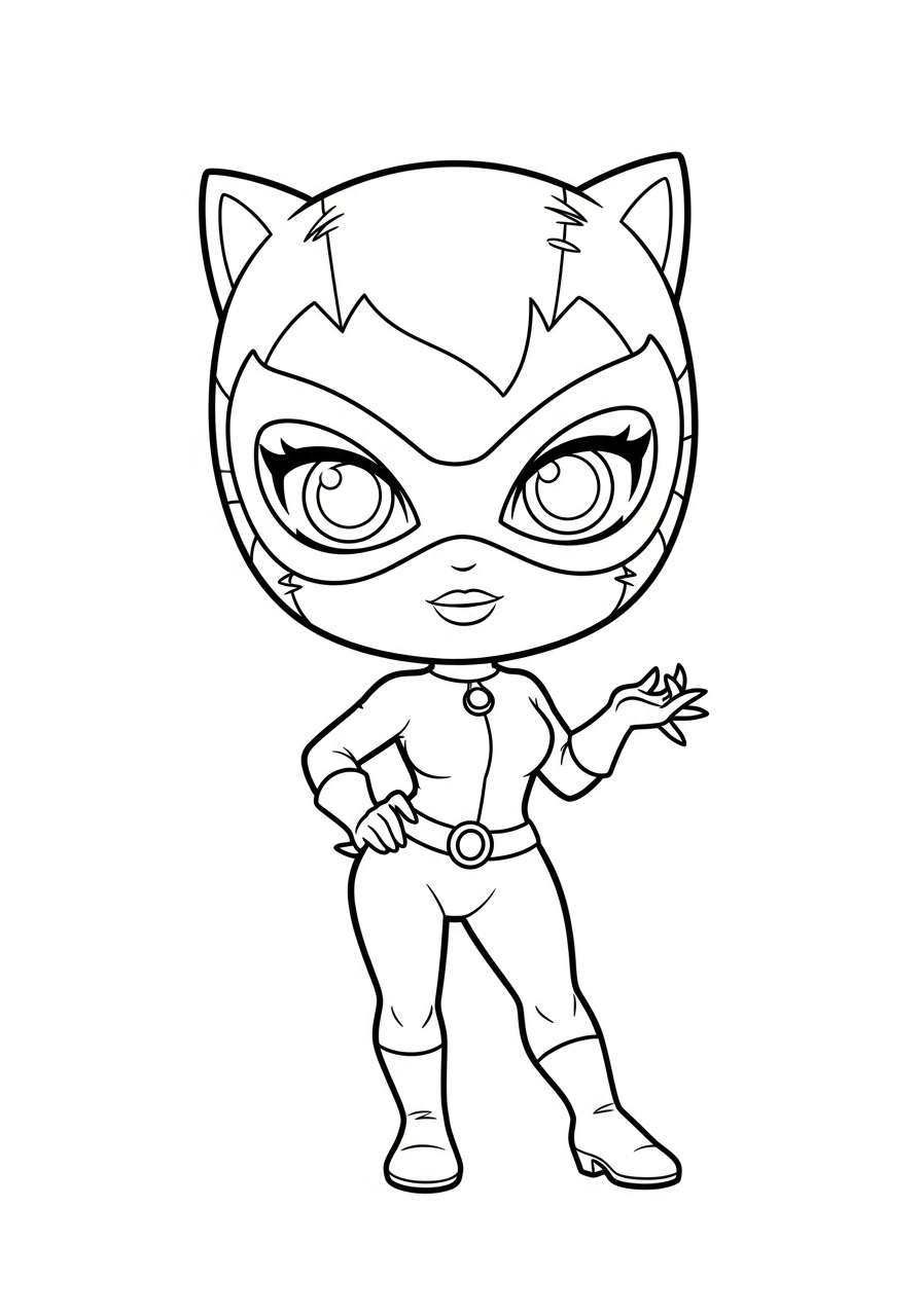 free Catwoman coloring pages pdf