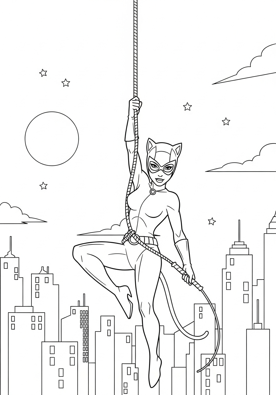 Catwoman coloring pages grinch