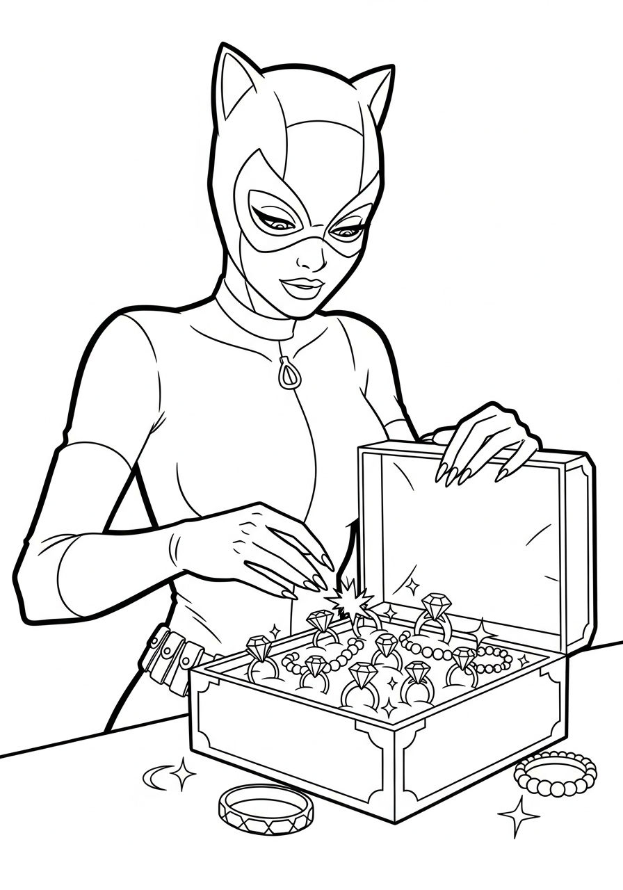 Catwoman coloring pages
