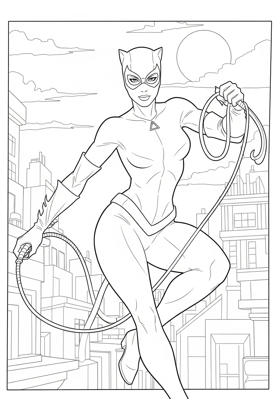 free coloring pages Catwoman