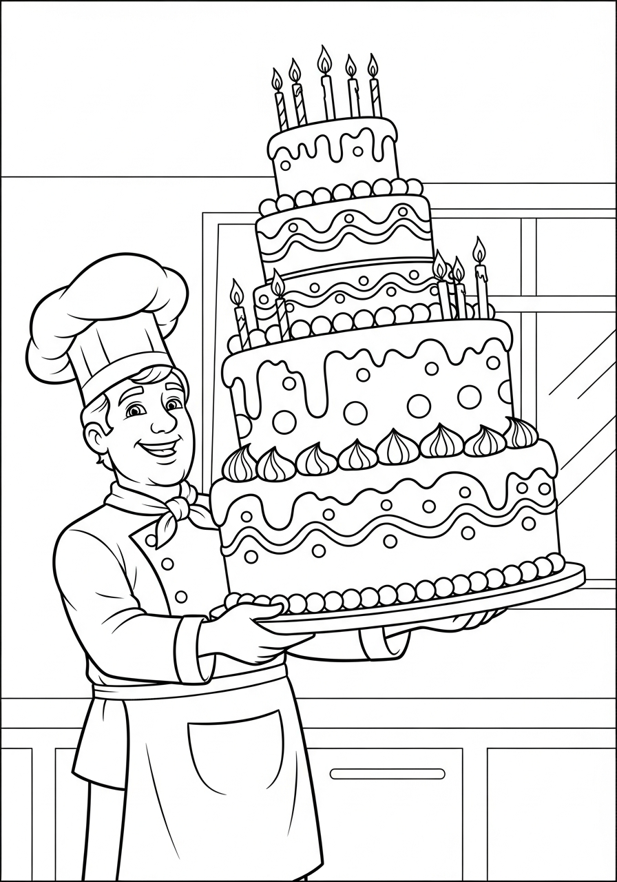 Chef Coloring Pages 10 printable Chef coloring pages