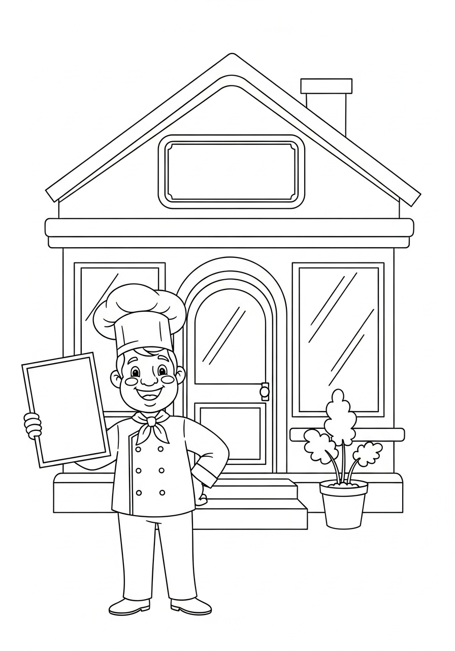 Chef Coloring Pages 14 Chef printable coloring pages