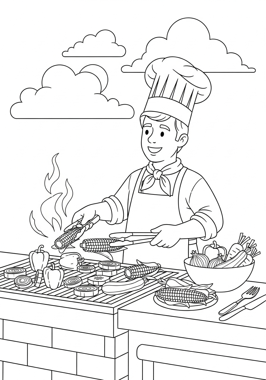 Chef Coloring Pages 15 printable Chef coloring pages 1