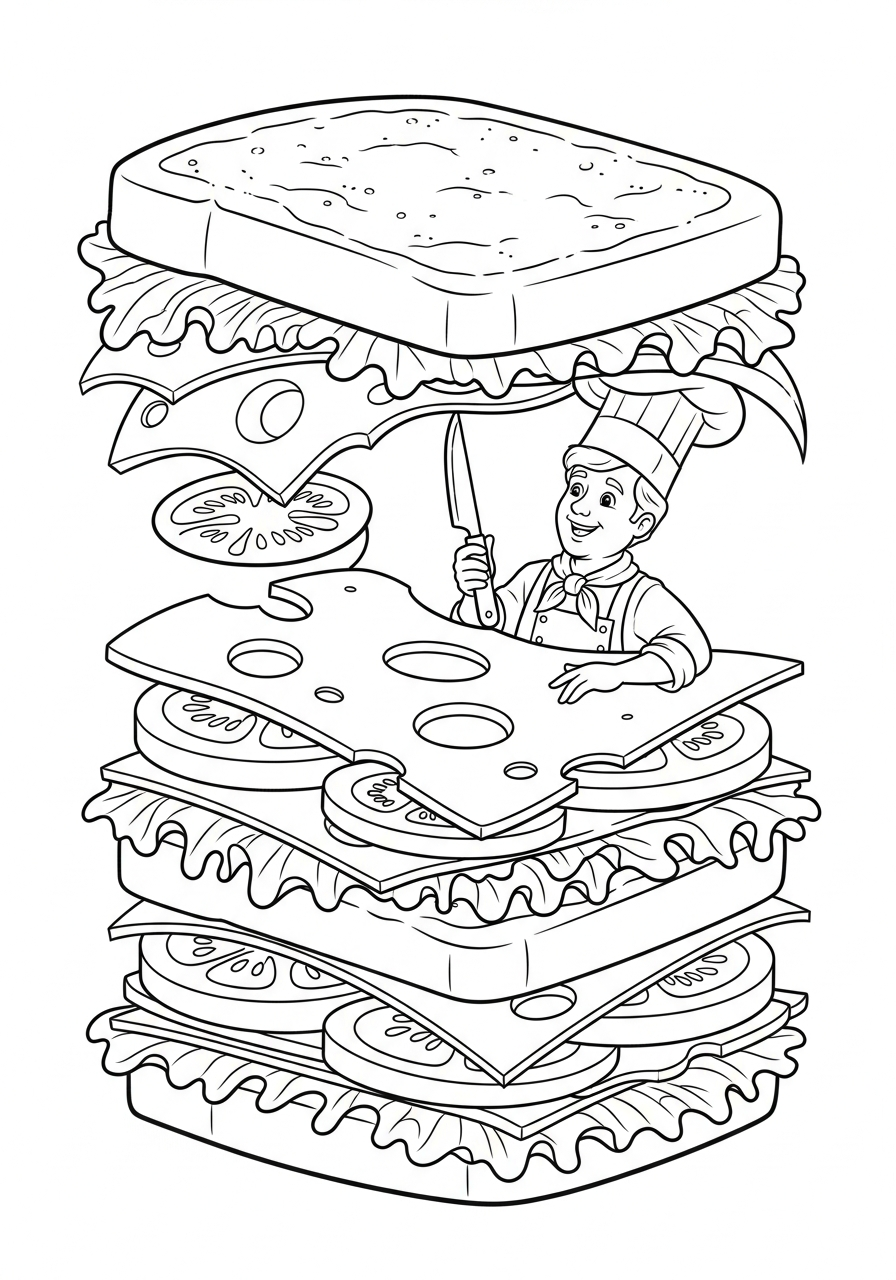 Chef Coloring Pages 16 detailed Chef coloring pages
