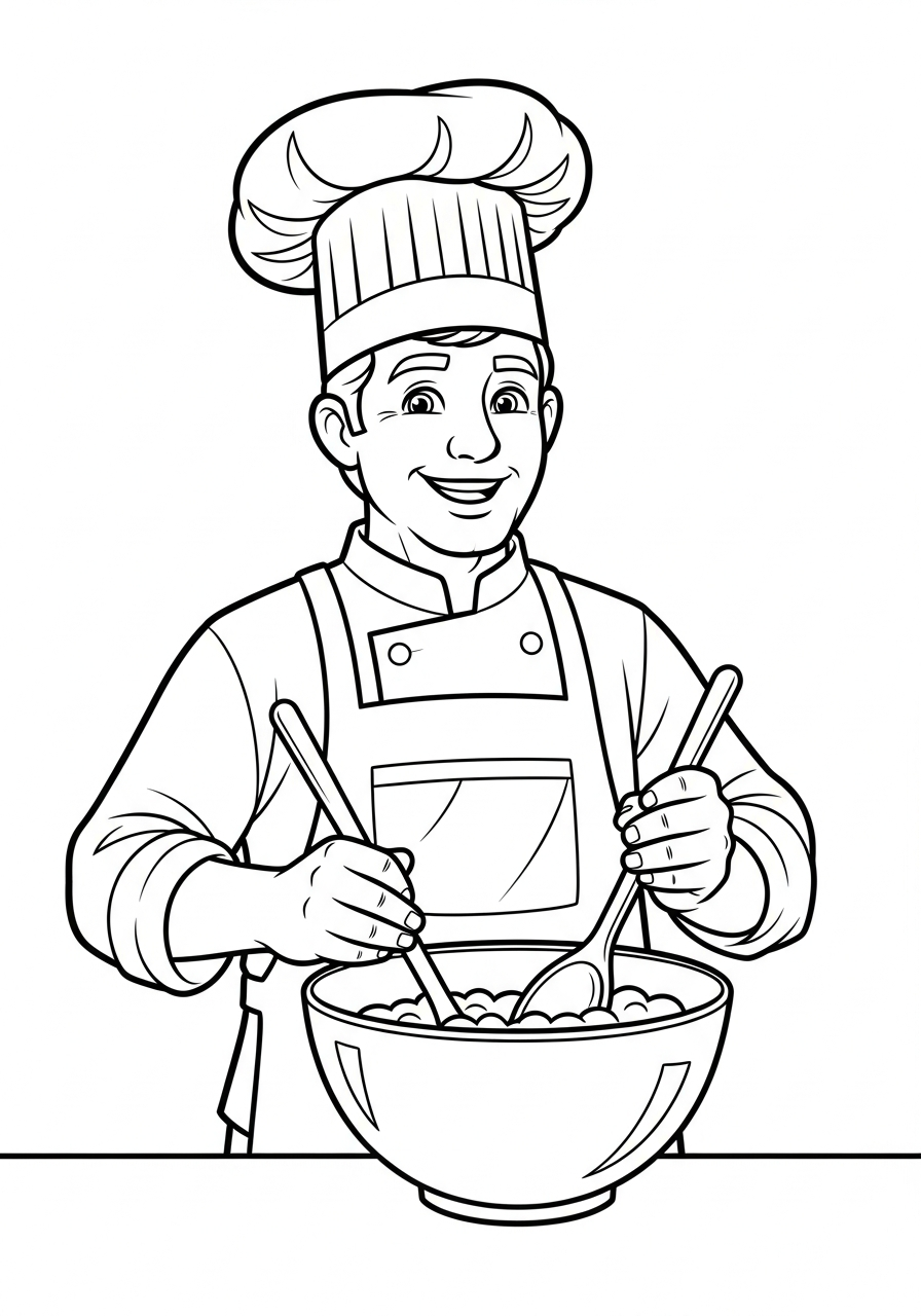 Chef Coloring Pages 22 detailed Chef coloring pages for adults