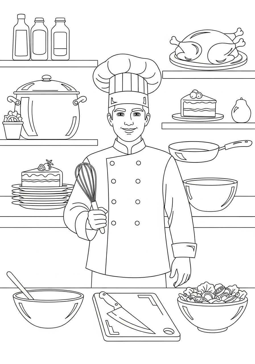 Chef Coloring Pages 20 Chef coloring book pages
