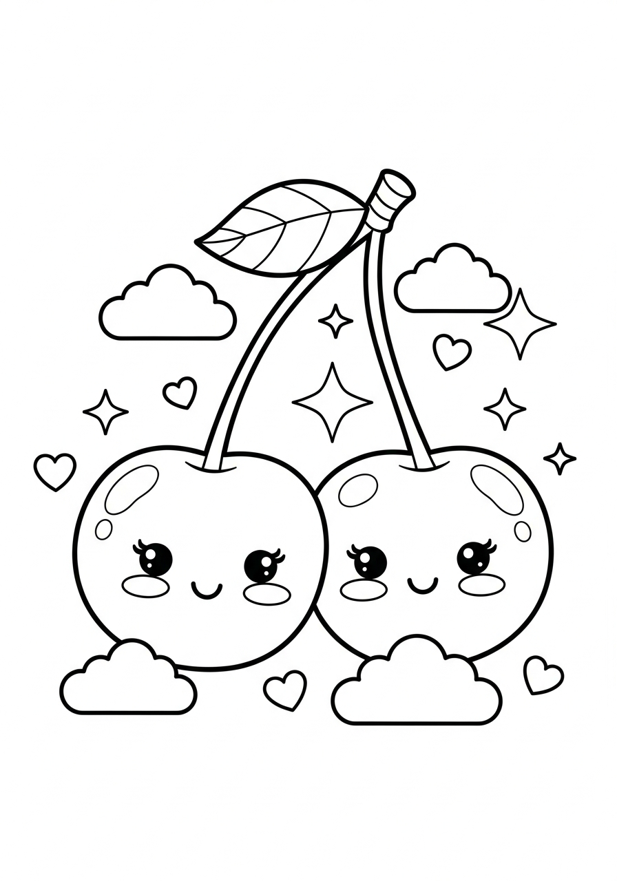 Cherry Coloring Pages 20 adult Cherry coloring pages