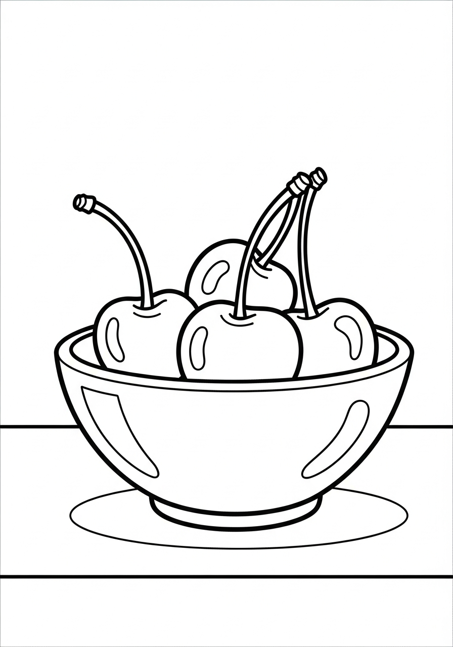 Cherry Coloring Pages 4 Cherry printable coloring pages