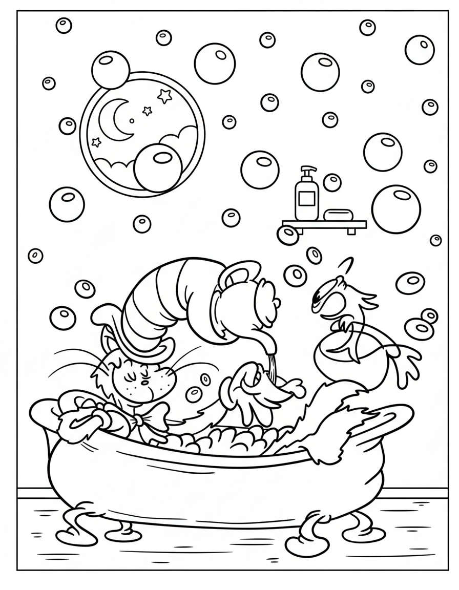 preschool Dr. Seuss coloring pages