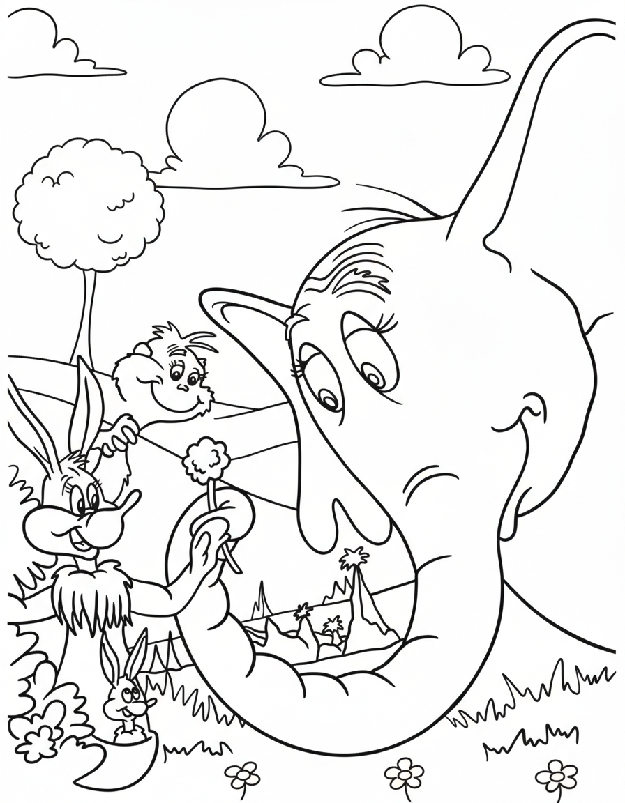 kids Dr. Seuss coloring pages