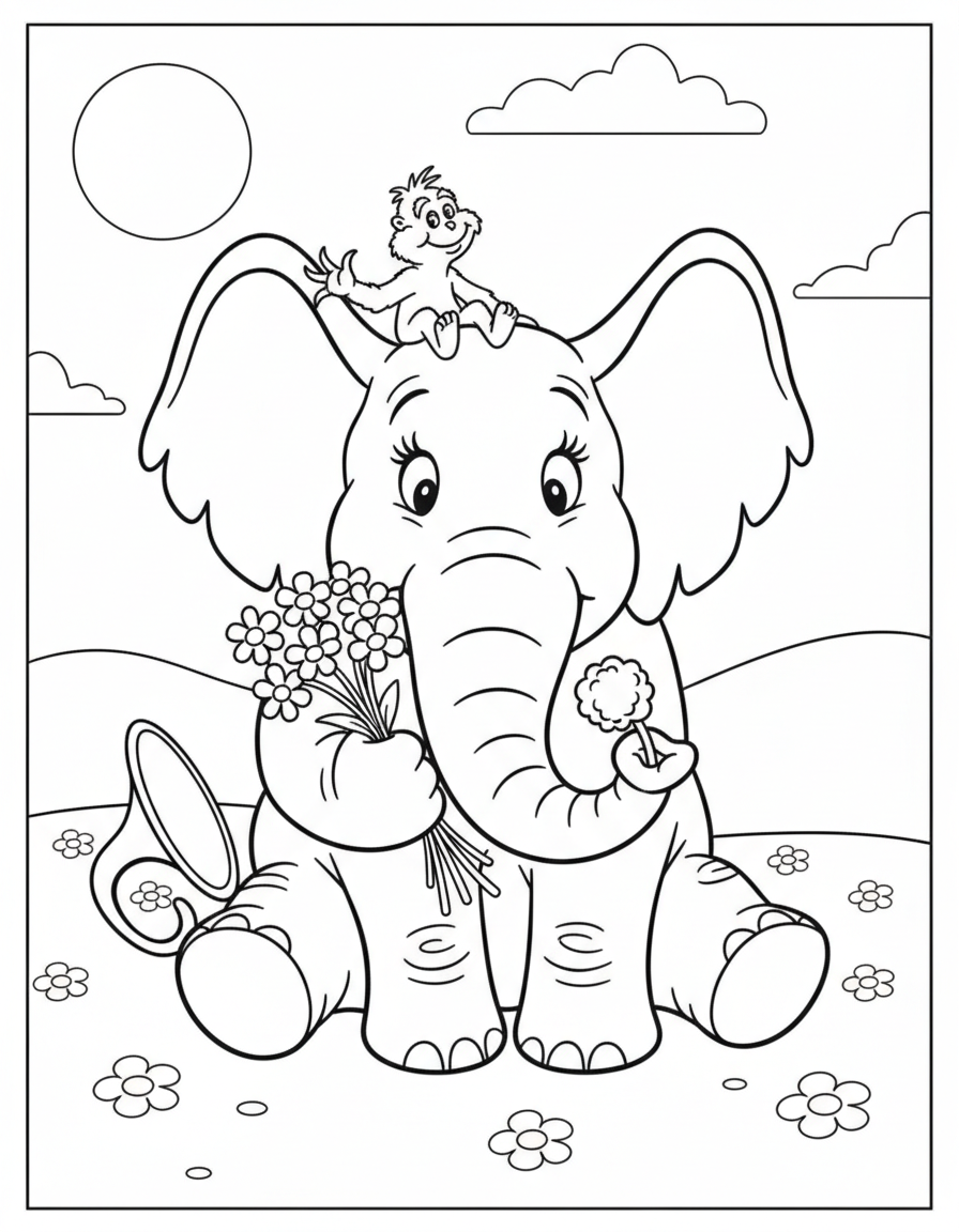 detailed Dr. Seuss coloring pages